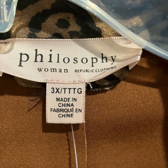 NWT! Philosophy leopard print faux leather jacket 3X! - Picture 6 of 10